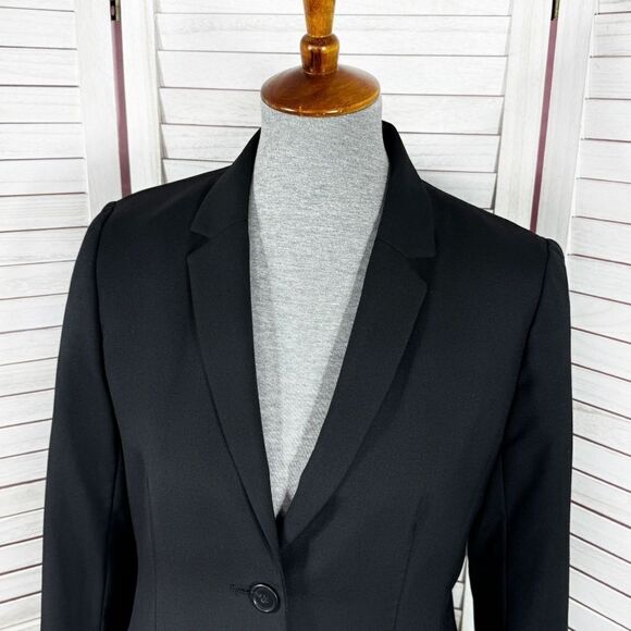 J. Crew Wool Classic Blazer Jacket Black 8 Single Breasted Office Career - Picture 5 of 15